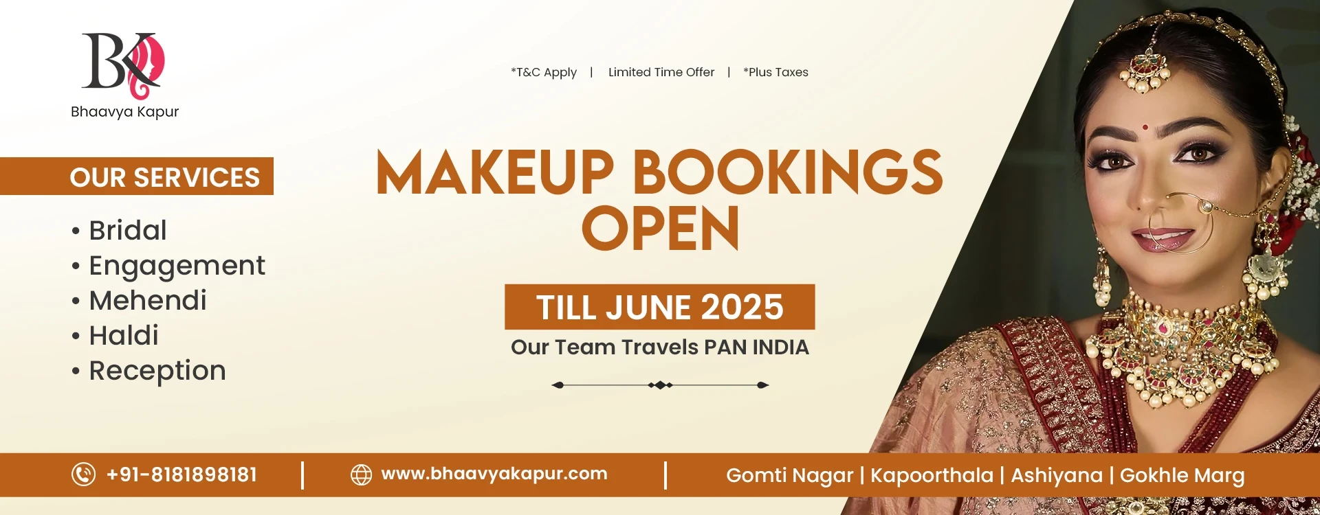 Makeup bookings open in Lucknow